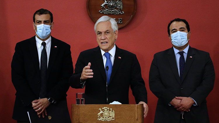 Presidente de la Republica comunica el Estado de excepcion en macrozona sur.